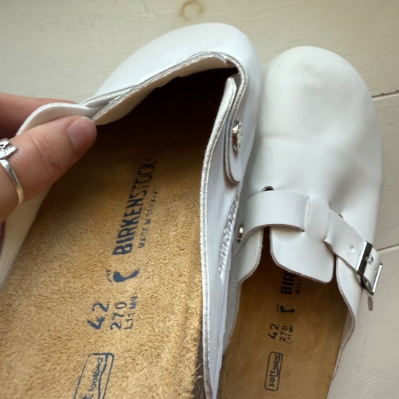 Birkenstock Boston Clogs White 42 Soft Footbed - Picture 7 of 15